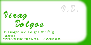 virag dolgos business card